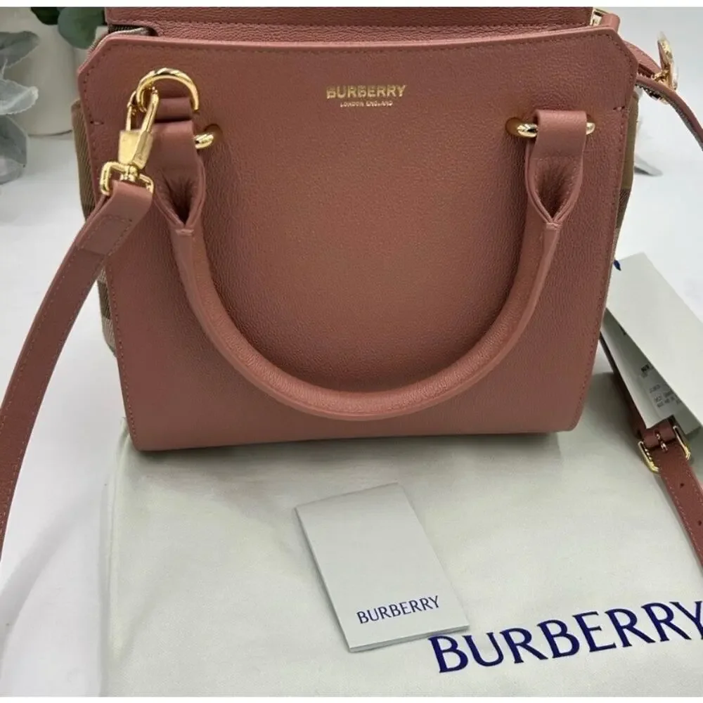 Women's Burberry, mini top handle satchel handbag, detachable shoulder strap - Picture 7 of 16